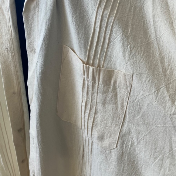 Medium weight cream, 5X button-down, short sleeve button down - Picture 8 of 13